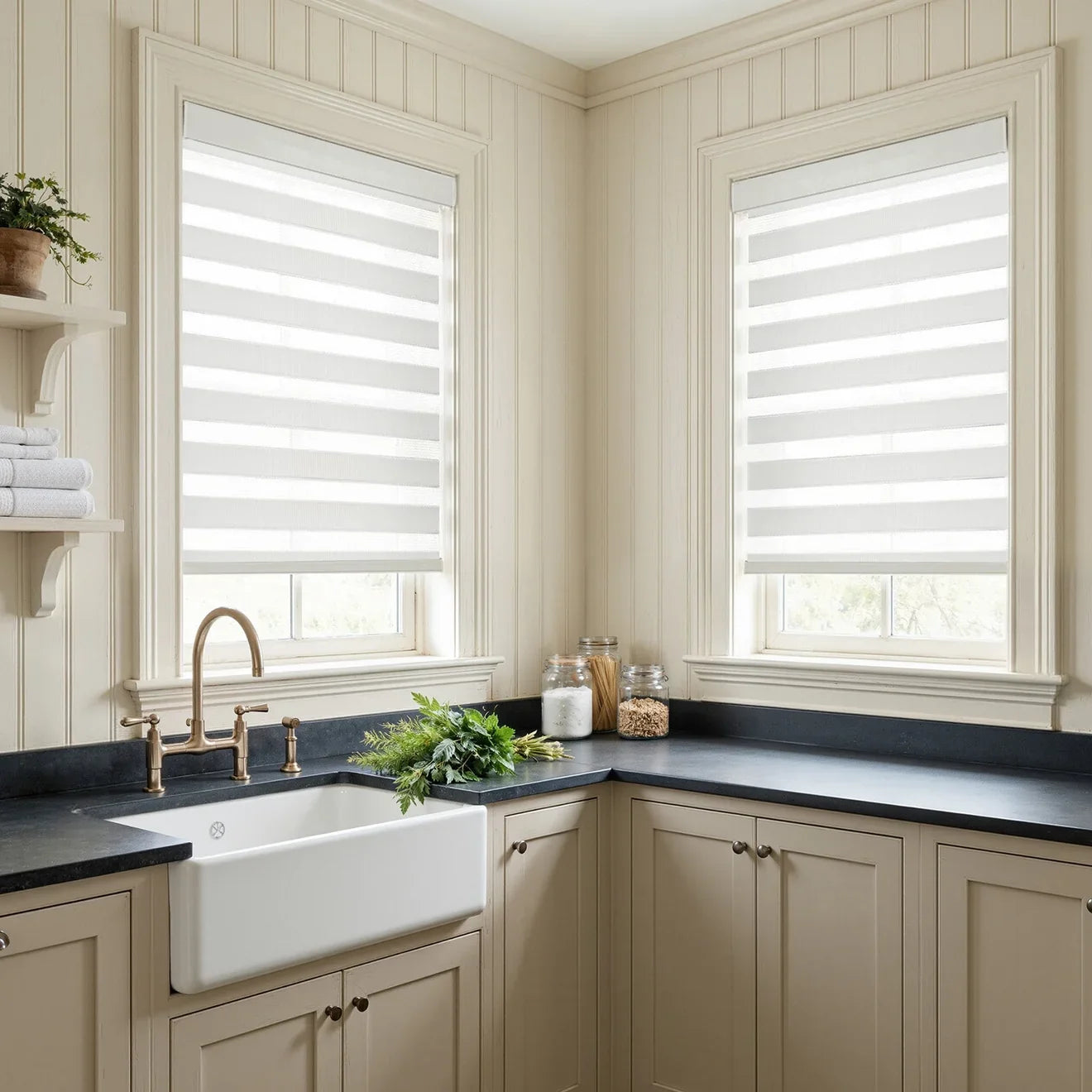 Marlow Cordless No-Drill Zebra Blind - Joydeco UK