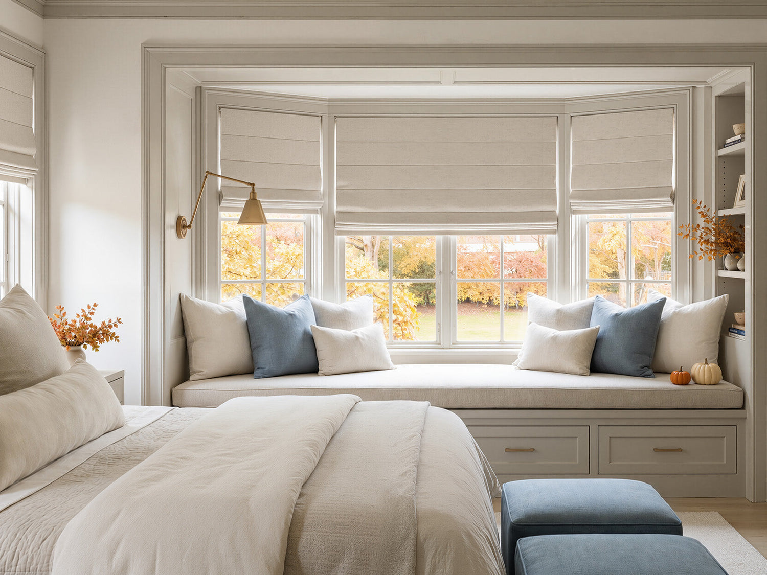 Clara Textured Light Filtering Roman Blind - Joydeco UK