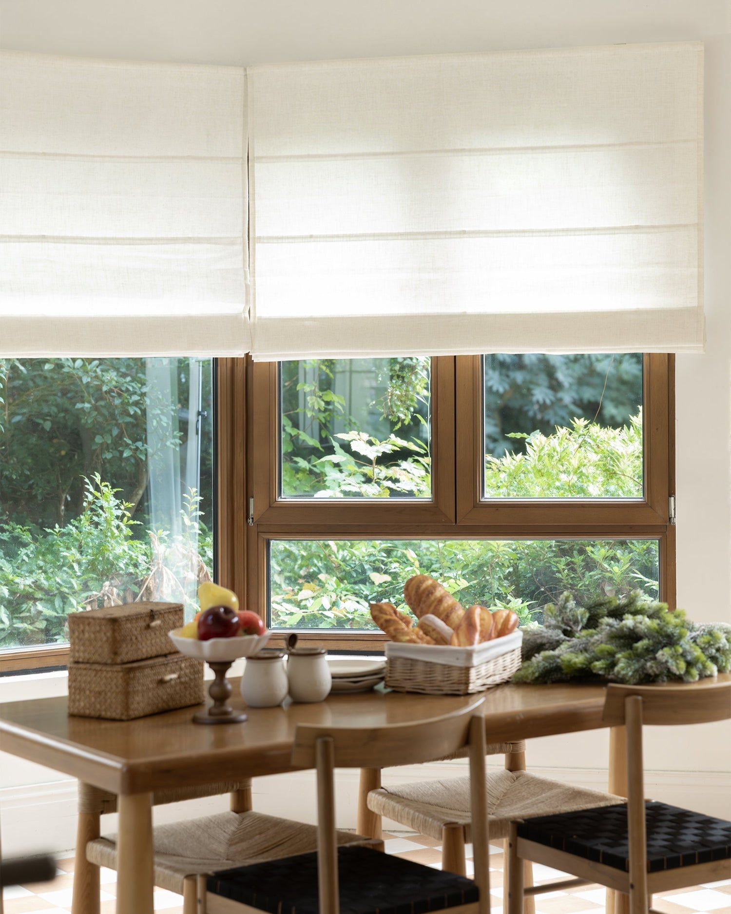 Rowan Light Filtering Linen Roman Blind - Joydeco UK