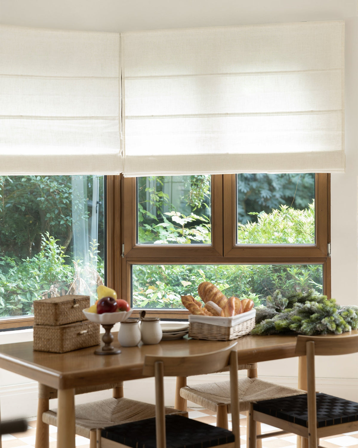 Rowan Light Filtering Linen Roman Blind - Joydeco UK