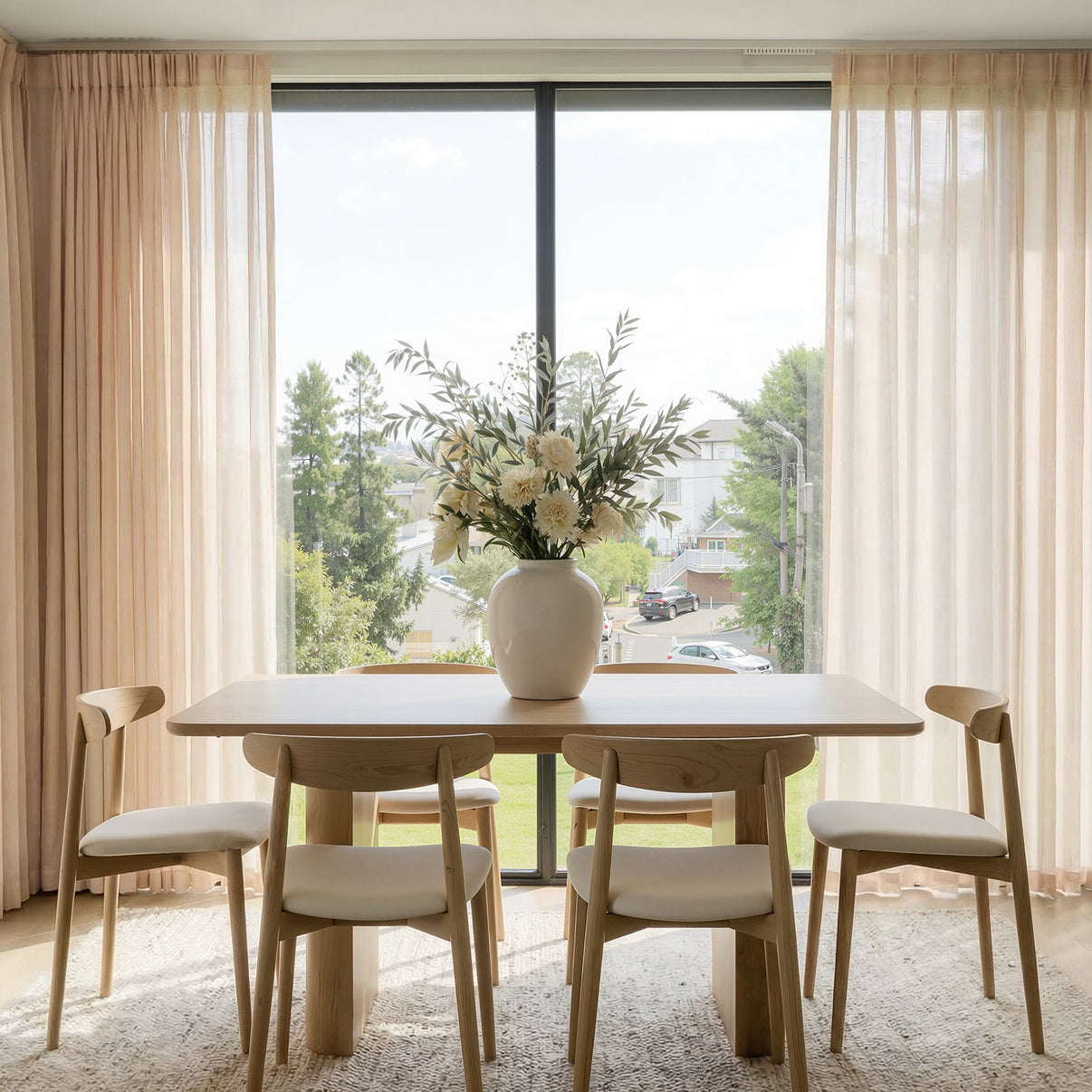 Willow Lightweight Linen Blend Sheer Curtain - Joydeco UK