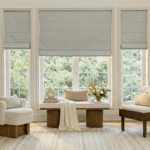 Alder Linen Look Blackout Roman Blind - Joydeco UK