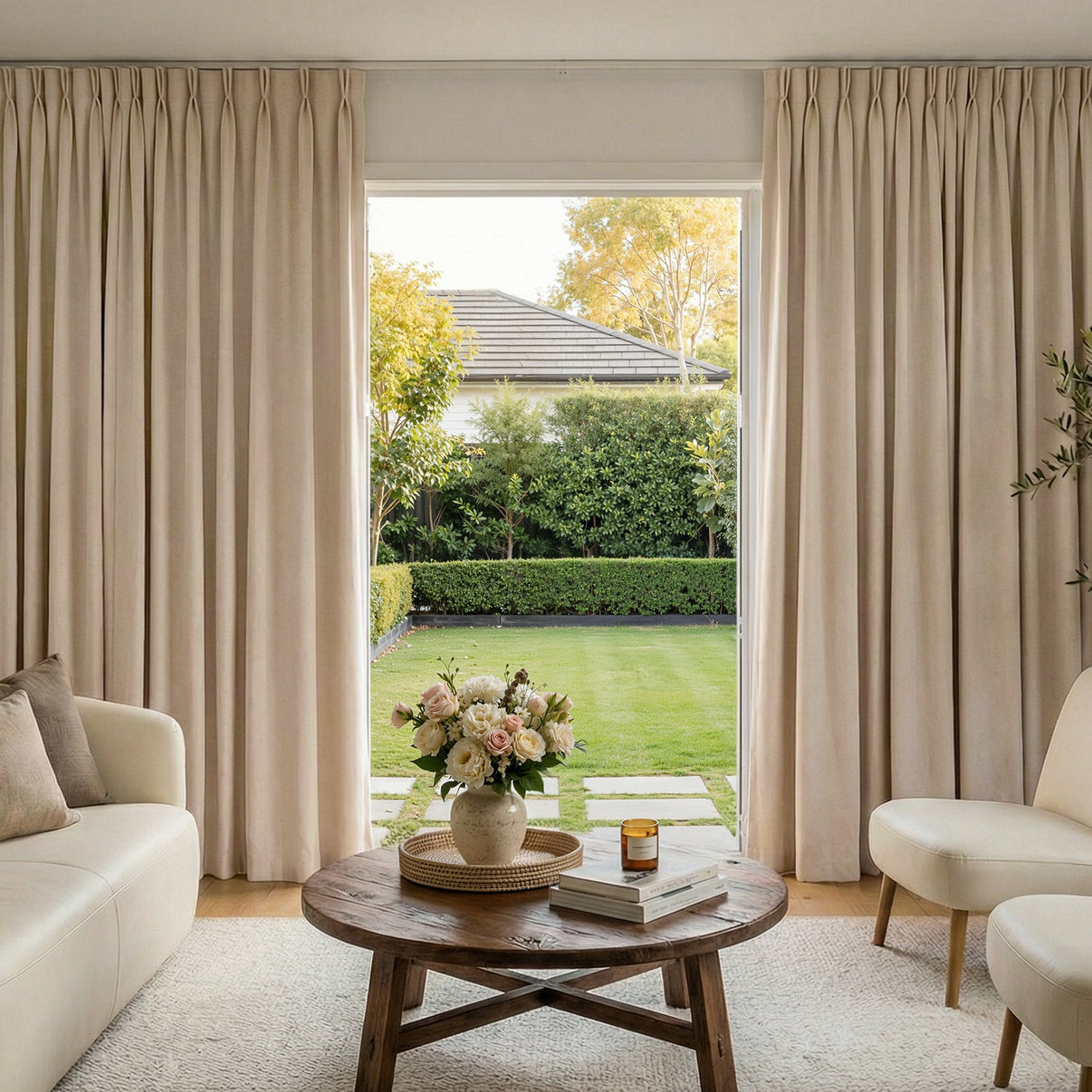 Haven Linen Blend 100% Blackout Curtain - Joydeco UK