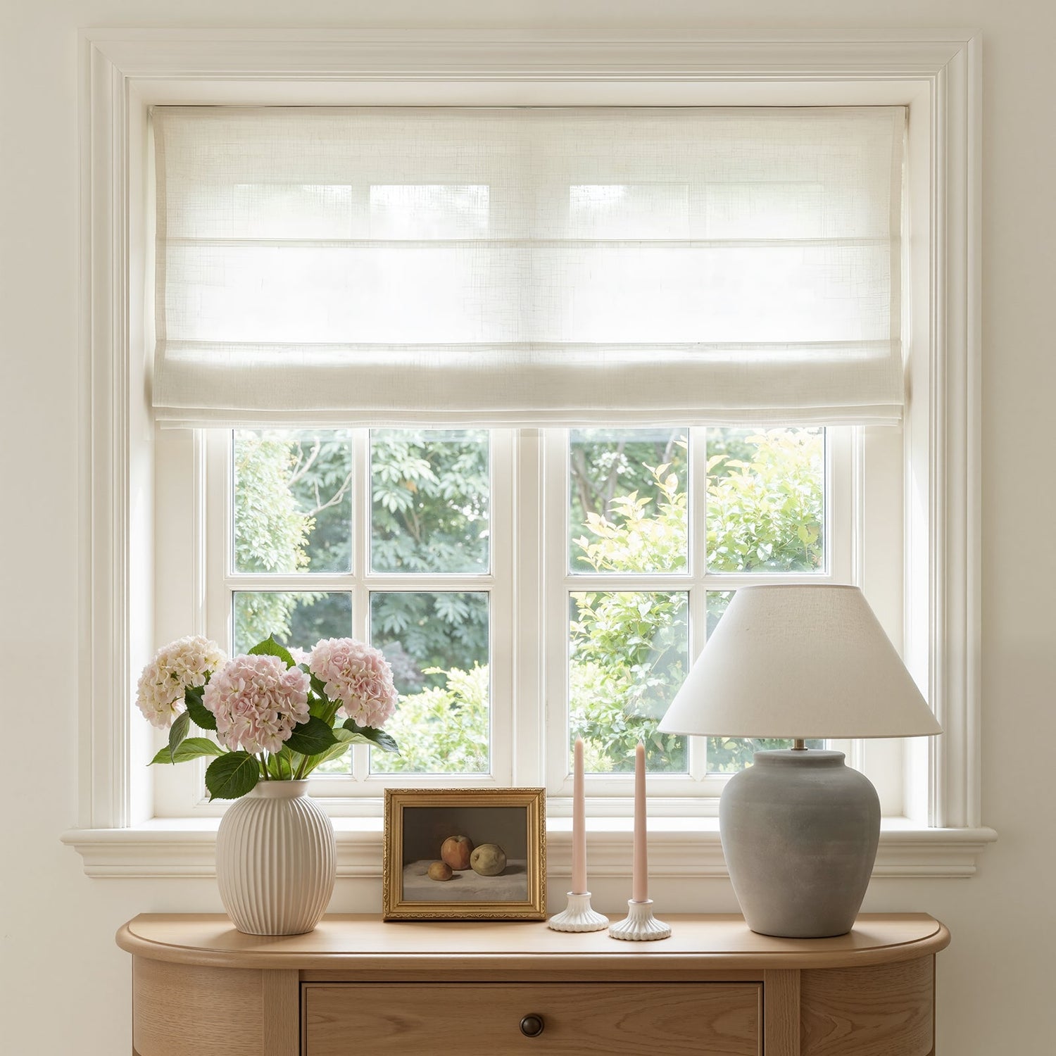 Rowan Light Filtering Linen Roman Blind - Joydeco UK