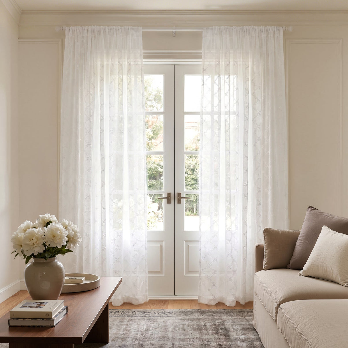Aurora Jacquard Sheer Curtain - Joydeco UK