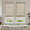 Oak Cotton Linen Semi-Blackout No-Drill Roman Blind